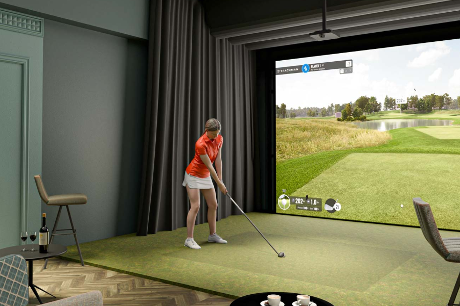 Indoor simulator at golflab Zielona Góra