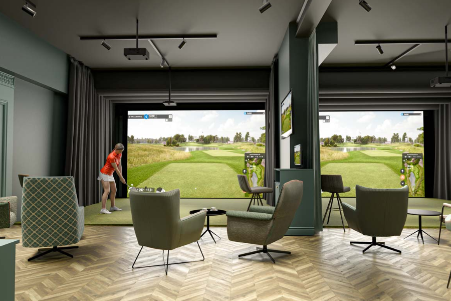 Indoor simulator at golflab Zielona Góra